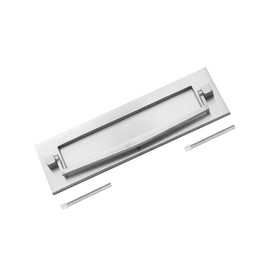 TERF® 250mm X 75mm Traditional Type Letter Postal Plate with Knocker Polished Chrome 250mm X 75mm (10'' X 3'') Letter Postal Box Cover Plate Knocker Including Fixing Screw