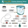Complete Set Automatic Chicken Waterer System for Continuous Fresh Water,
