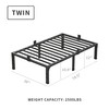MAF 12 Inch Twin Bed Frames with Mattress Slide Stopper