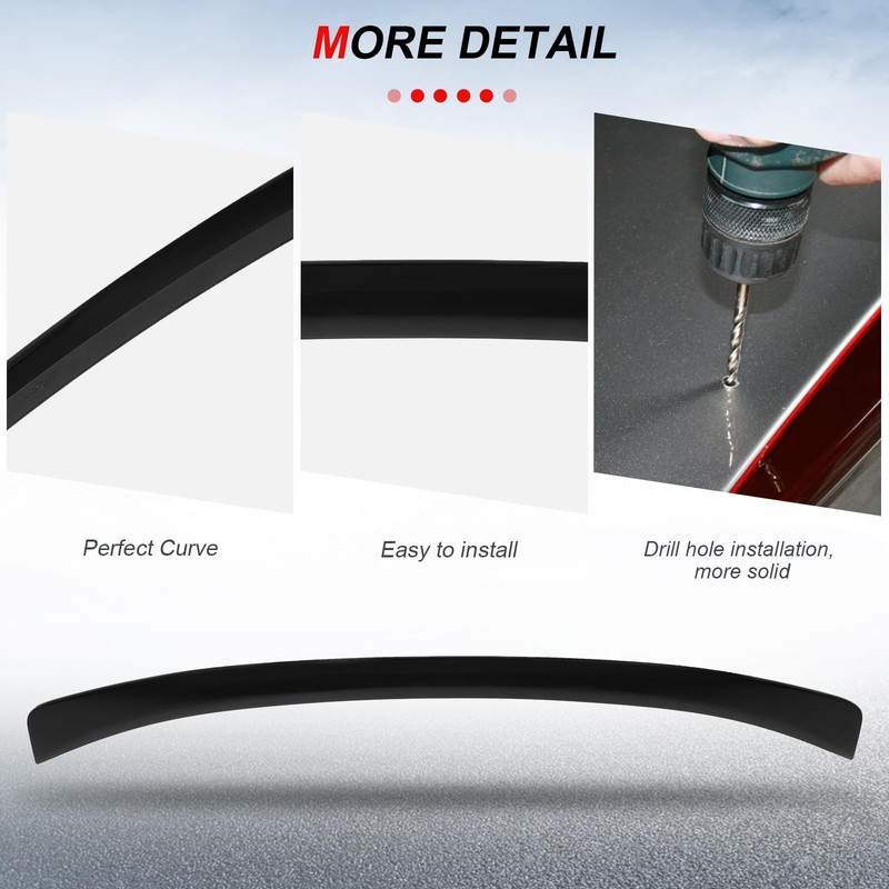 cciyu Rear Trunk Spoiler for Lexus for GS F 2016-2020