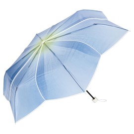 Wpc. PT-HY001-002 Vinyl Umbrella, Mini Blue Folding Umbrella, Long Usable, Ribs, 21.3 inches (54 cm), Women's, Hydrangea, Stylish, Cute, Sparkling, Insta, Gradient, Transparent
