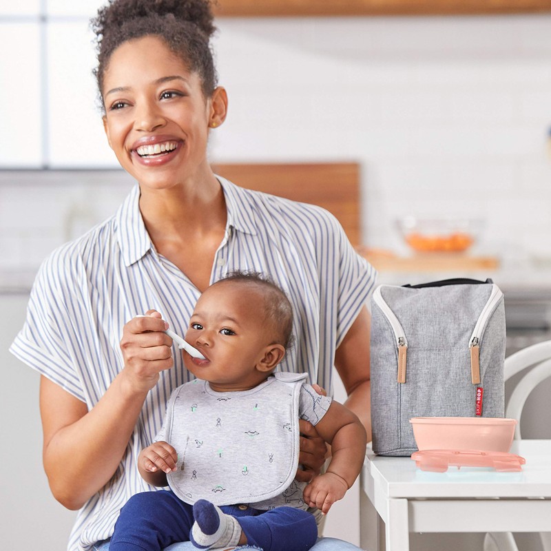 Skip Hop Easy Serve Travel Bowl and Spoon Coral