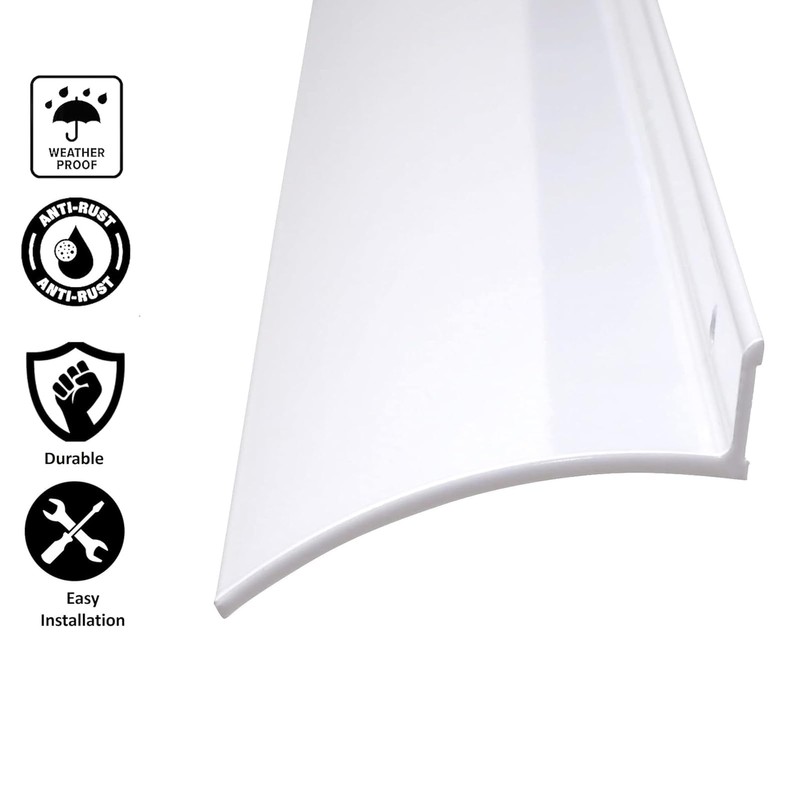ZEYUE 43.3" L 3.15" W 2PC Aluminum Overhead Drip Cap