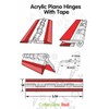 4X Acrylic Hinges - No Glue Required. Transparent Clear Plastic