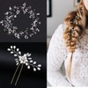 Bridal Wedding Headpieces,Crystal Wedding Hair Vine with Pearl Hair Pins,Handmade