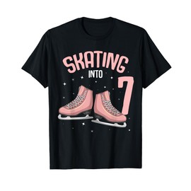 Ice Skating 7th Birthday Girl 7 Years T-Shirt