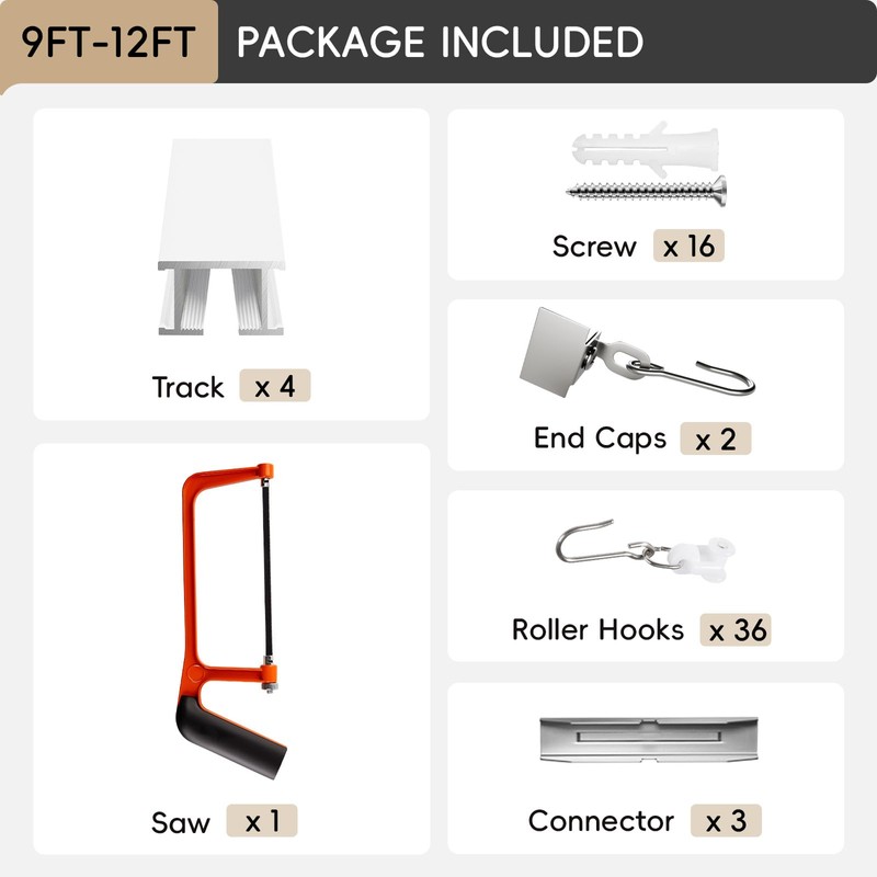 Ceiling Curtain Track, Curtain Track for Curtains, Drapes, and Room