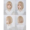 Eileen Bob Blonde Wig, Natural Fluffy Women's Wig, Straight, Small