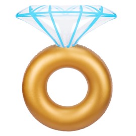 Pool Floats Adult Bachelorette Party Decorations Pool Party Decorations Ring Float Diamond Swimming Ring Pool Fun Favors Inflatable Tanning Floats for Engagement Pool Party Supplies