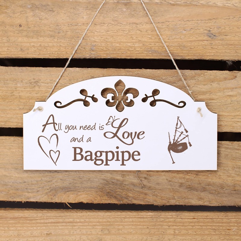 Bagpipe Decorative Sign 20 x 10 cm – All you