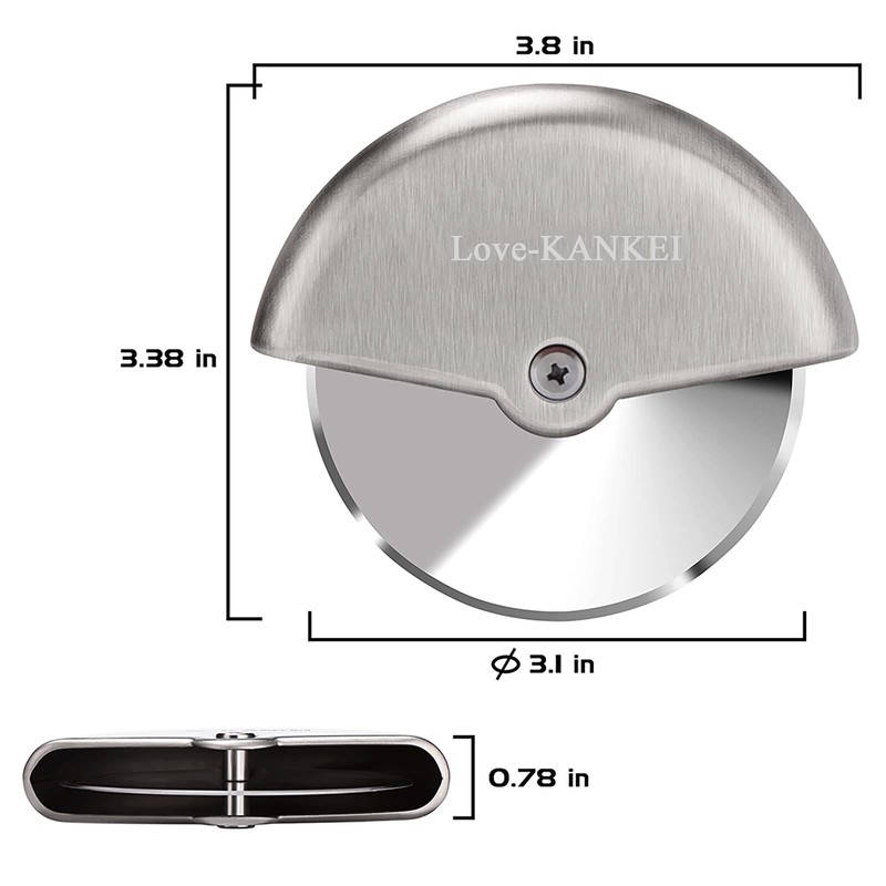 Love-KANKEI Pizza Cutter/Pizza Wheel/Pizza Slicer with Stainless Steel Comfortable Palm