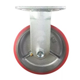 Hy-Weld 6" x 2"  Polyurethane on Cast Iron (Red) - Rigid