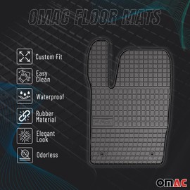 OMAC Floor Mats for Kia Sportage 2015-2016 Car Mats All Weather 3D Custom Fit Rubber Mat Waterproof Odorless TPE Floor Liners Laser Measured Non-Slip (Black)