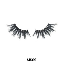 Laflare 3D SILK MINK MAX VOLUME Premium Faux Mink 25mm Extra Long Eyelashes, Cat Eyes, Wispy, Fluffy, Soft as Mink, Multi-layered Dramatic Volume False Lashes (LFMS-MS09)