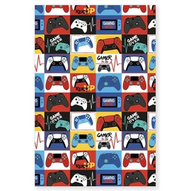 Gamer For Life Fleece Blanket - Gaming Controller Levels Design - Bed Throw Super Soft Blanket - 100% Polyester - 100 x 150cm