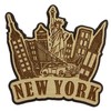 Wood Engraved New York Fridge Magnet Souvenir Gift