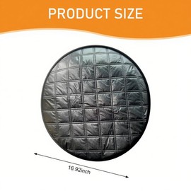 Shakas Car Steering Wheel Cover Sun Shade, Aluminum Film Car Wheel Cover Heat Insulation Cooling, Thickened Anti-aging Foldable Reflective Protector, for Most Cars SUV Truck Van (Black)