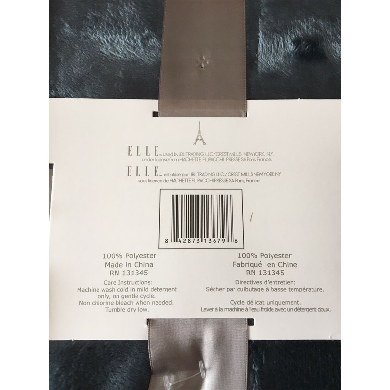 Elle Decor King Blanket Silky Soft Plush Warm - Stormy