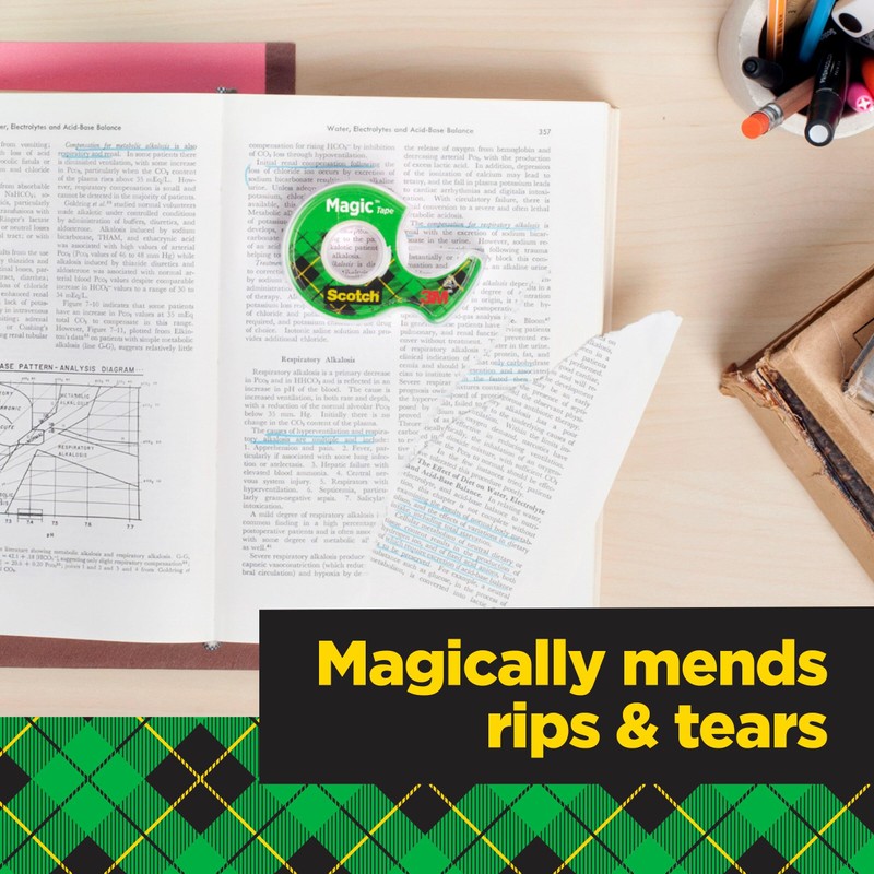 Scotch Magic Tape, 1 Roll, Numerous Applications, Invisible, Engineered for