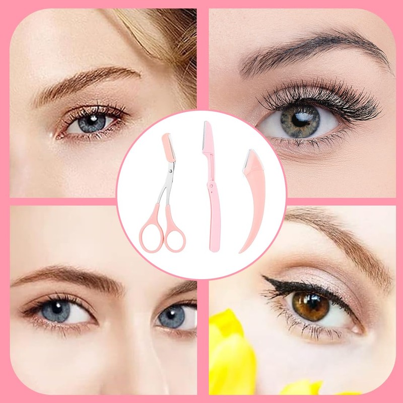 BEPSYOM 3-Piece Professional Eyebrow Care Set, Eyebrow Trim Set with
