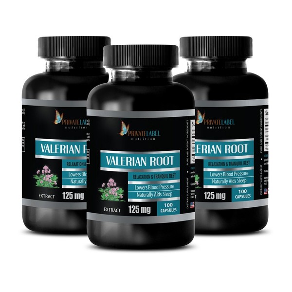 blood pressure natural - VALERIAN ROOT EXTRACT 125mg - valerian root dried 3 Bot