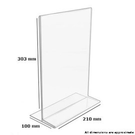Stalwart CC447 Menu Holder Acrylic, Size: A4, Portrait