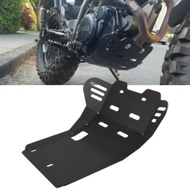 KKZOL Motorcycle Skid Plate Replacement for Yamaha TW200 1987-2024 Under Engine Protection Aluminum Bash Plate(Black)