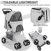Wedyvko 4 Wheels Pet Stroller for Medium Small Dogs Cats
