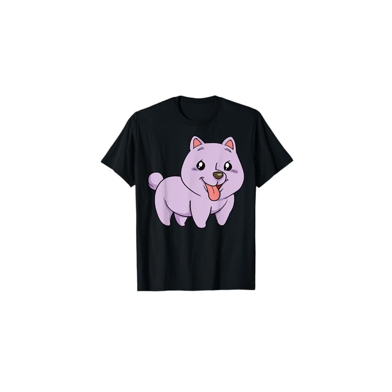 Cute Purple Cartoon Dog Character For Kids T-Shirt