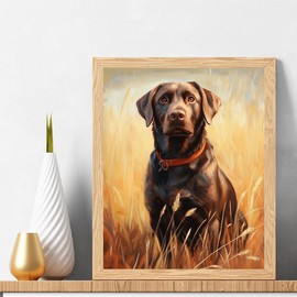 Natuyalo Animal Paint by Numbers Kit for Adults - Black Dog in The Rice Field Painting by Number on Canvas Without Frame, DIY Acrylic Art Crafts for Ideal Gift (16x20 Inch)