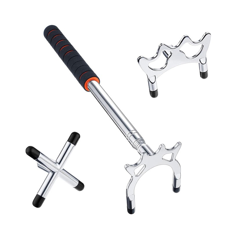 Retractable Billiards Pool Cue Stick Bridge with Removable Bridge Head