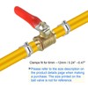 sourcing map 3/8" Mini Ball Valve, Brass Shut-Off Valve Switch