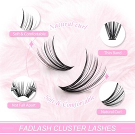 Lash Clusters Extensions 200pcs 30D Individual Cluster Lashes Mixed Tray Black Mink DIY Eyelash Extensions and Under Eyelashes Professional Makeup (30D-0.07-C, 8-16mm)…