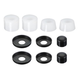 PATIKIL Skateboard Bushings, 90A PU Long-Board Truck Rebuild Kit Bushings Washers Pivot Cups for Outdoor Skateboard Parts, White
