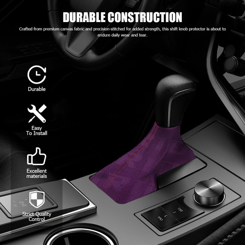 Lyxheth Car Shift Boot Cover, Shift Knob Cover, Waterproof Canvas