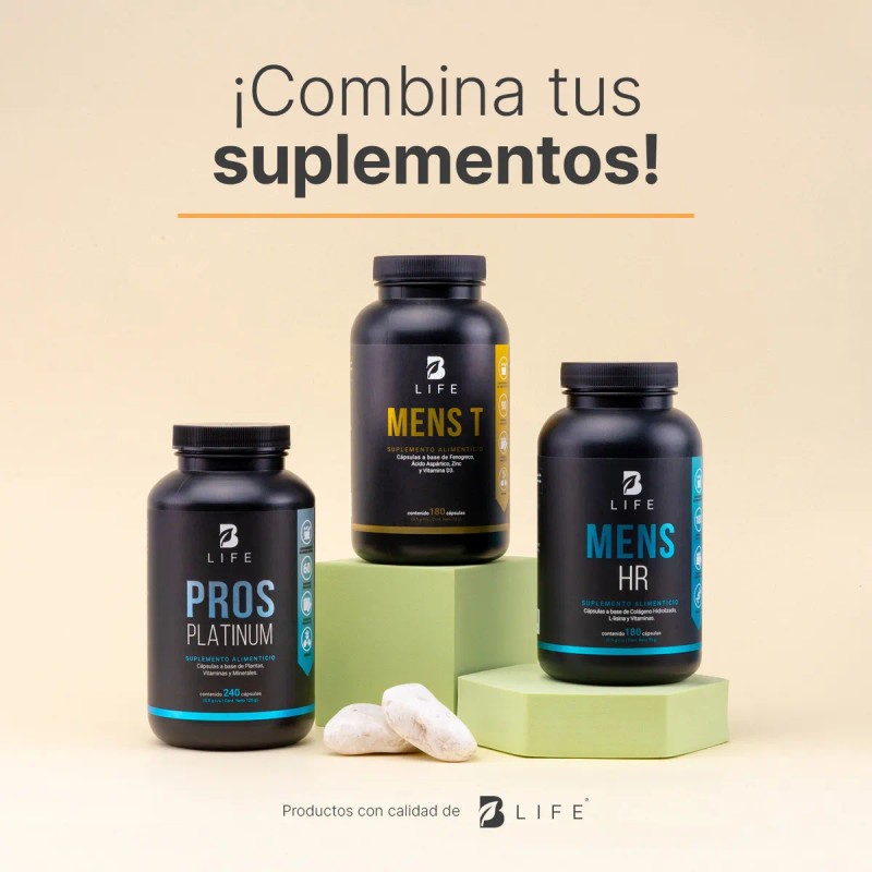 Testosterona Hombre 180 Cápsulas Maca Negra Fenogreco B Life Sabor