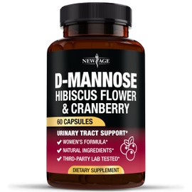 D-Mannose with Cranberry & Hibiscus - High Strength for Urinary Tract Health - Supplement for Women - Bladder, Liver & Microflora Support - Made in USA - Vegan, 60 Capsules