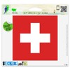 Switzerland Flag Vinyl Car Bumper Window Sticker 2" x 2"