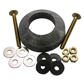 LASCO 04-3807 Toilet Tank to Bowl Bolt Kit with Brass Bolts, Rubber and Brass Washers, Hex and Wing Nuts, W-210 Recessed TXB Gasket