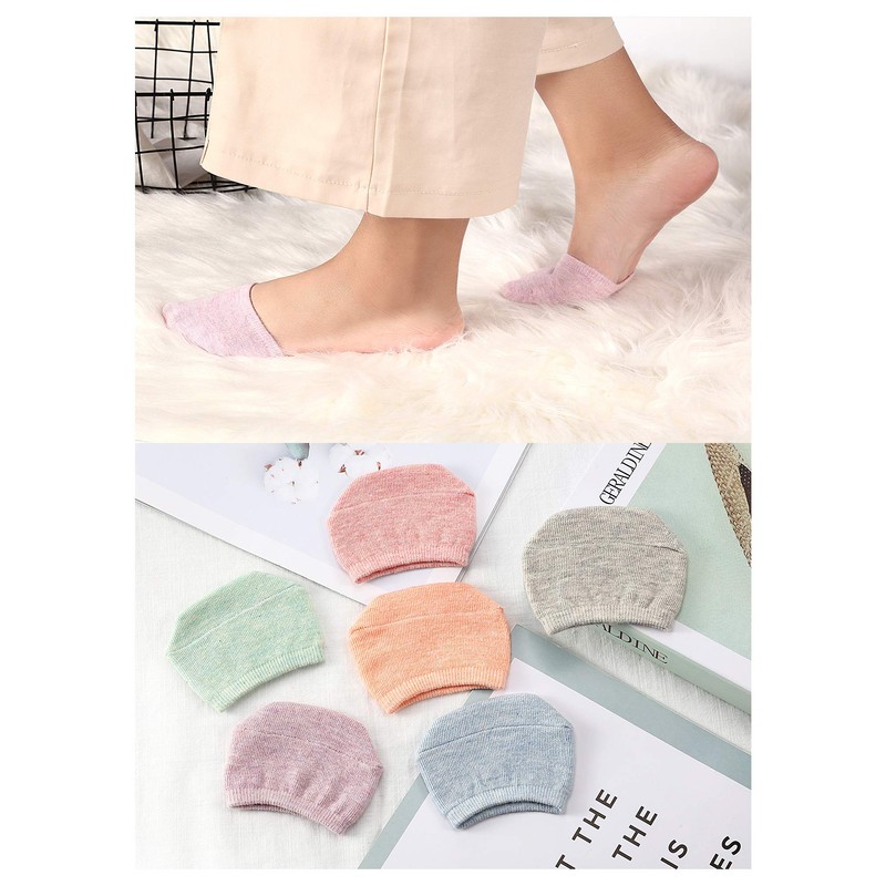 SATINIOR 8 Pairs Toe Topper Socks for Women, Mule Toe