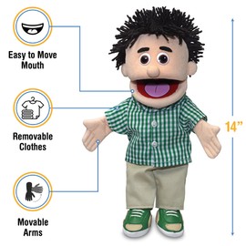 14" Kenny, Peach Boy, Hand Puppet