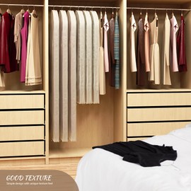 Univivi Premium Breathable Oxford Dress Cover Garment Bag, 43 inch Garment Bag for Hanging Clothes, Garment Covers for Closet Clothes Storage, Dress Bag for Dress, Jacket,Suits, Coats - Beige,2 Pack