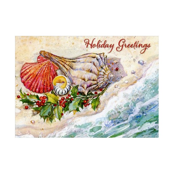 Red Farm Studios Designer Greetings Boxed Christmas Cards, Seashells and