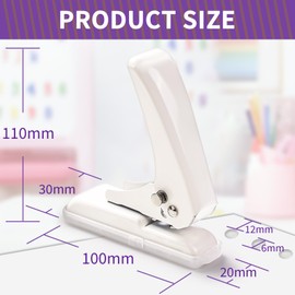 Single Hole Punch, 40 Sheets Punch Capacity, Kaluofan Hole Puncher Single, Small Hole Punch with Non-Slip Removable Base, One Hole Puncher for Crafts, Scrapbooks, Paper, Chipboard