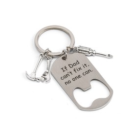 Hightopup keyring Gifts for dad key chain bottle opener daddy key ring father birthday gifts keyrings Stainless Steel heart Keyring daddy gifts Thanksgiving Day Fathers day keyring gifts for Dad