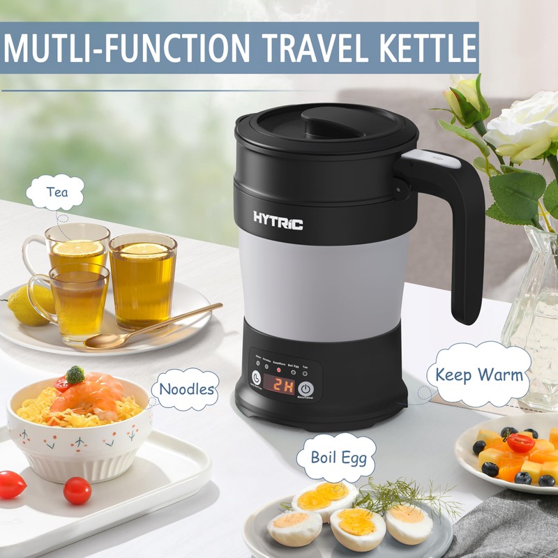 HYTRIC Travel Electric Kettle, 700ML Foldable Small Electric Kettle BPA-Free,