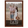 wallsthatspeak 7x10 Dark Walnut Rustic Pine Picture Frame for Puzzles