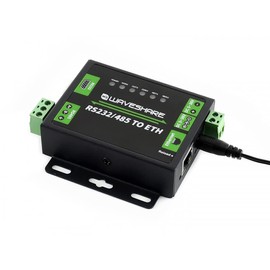Coolwell Waveshare RS485 to Ethernet Converter Industrial RS232/RS485 to RJ45 Converer Dual Serial Ports Bi-Directional Rransparent Data Transmission