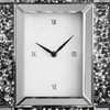 SHYFOY Luxury Crystal-Embedded Mirrored Table Clock, Elegant Decorative Clock with