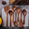Wooden Non-Stick Kitchen Pan Toolset 7 Pieces Set,100% Natural Teak
